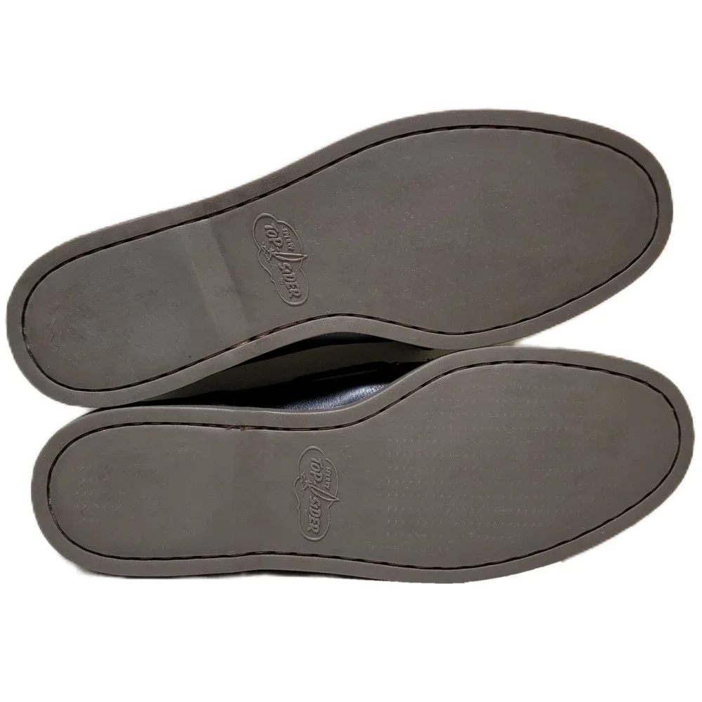 Sperry Men Cloud Authentic Original Lux Boat Shoes Size US 10.5M Black Leather